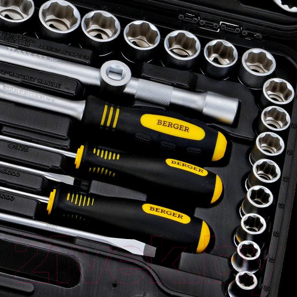 Изображение товара Универсальный набор инструментов BERGER 1/2" / BG042-12 (42 предмета)