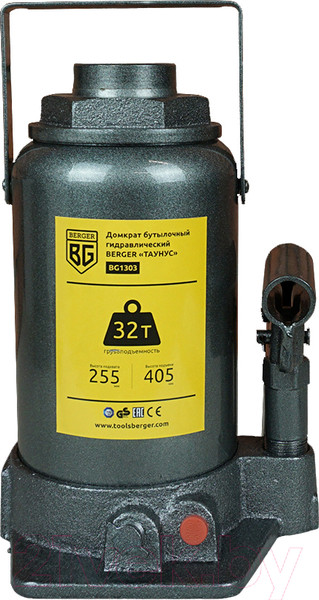 Изображение товара Бутылочный домкрат BERGER Таунус 32т 255-405мм / BG1303