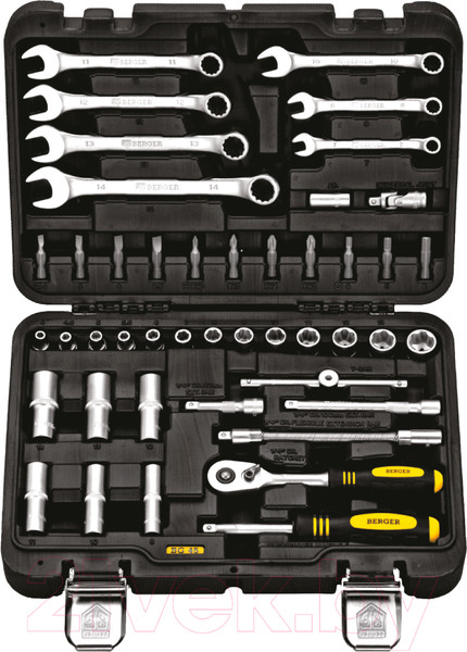 Изображение товара Универсальный набор инструментов BERGER 1/4" / BG045-14 (45 предметов)