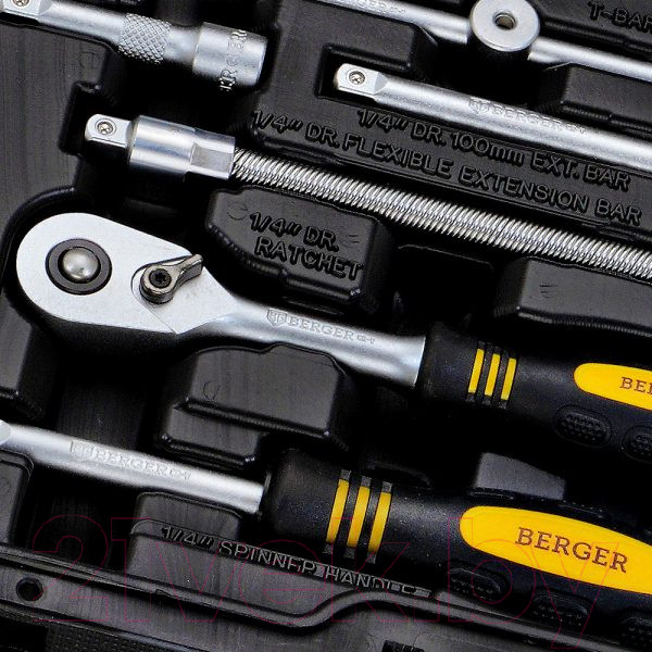 Изображение товара Универсальный набор инструментов BERGER 1/4" / BG045-14 (45 предметов)