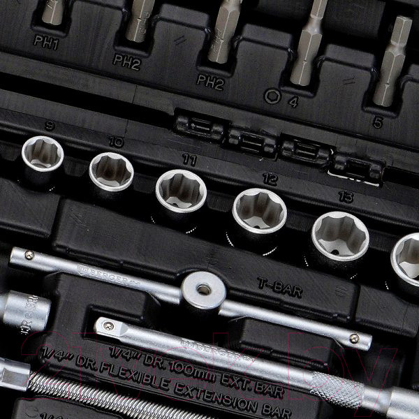Изображение товара Универсальный набор инструментов BERGER 1/4" / BG045-14 (45 предметов)