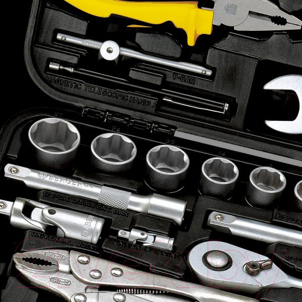 Изображение товара Универсальный набор инструментов BERGER 1/2"-1/4" / BG078-1214 (78 предметов)