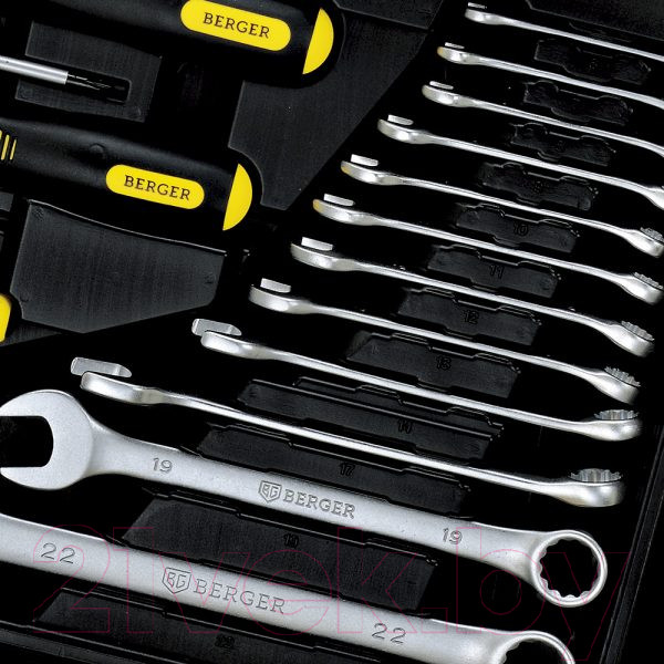Изображение товара Универсальный набор инструментов BERGER 1/2"-1/4" / BG089-1214 (89 предметов)