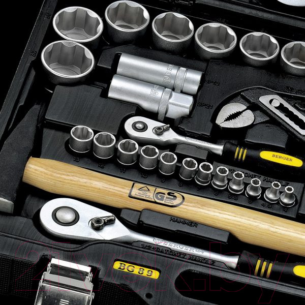 Изображение товара Универсальный набор инструментов BERGER 1/2"-1/4" / BG089-1214 (89 предметов)