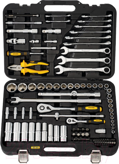 Изображение товара Универсальный набор инструментов BERGER 1/2"-1/4" / BG099-1214 (99 предметов)