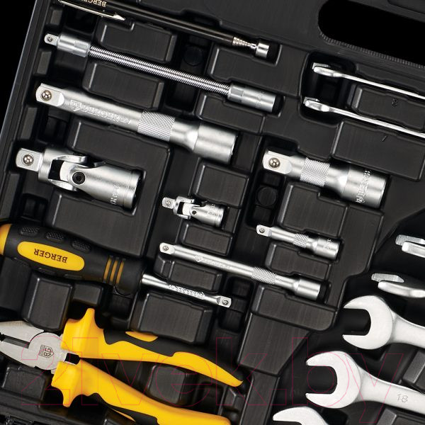 Изображение товара Универсальный набор инструментов BERGER 1/2"-1/4" / BG099-1214 (99 предметов)