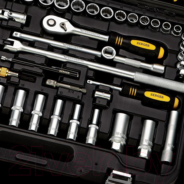 Изображение товара Универсальный набор инструментов BERGER 3/8” / BG100-3814 (100 предметов)