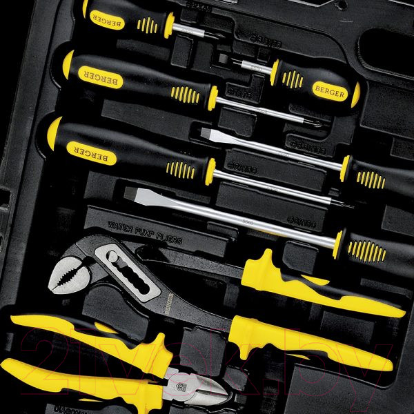 Изображение товара Универсальный набор инструментов BERGER 1/2"-1/4" / BG128-1214 (128 предметов)