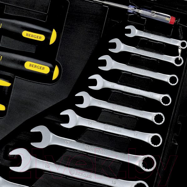Изображение товара Универсальный набор инструментов BERGER 1/2"-1/4" / BG128-1214 (128 предметов)
