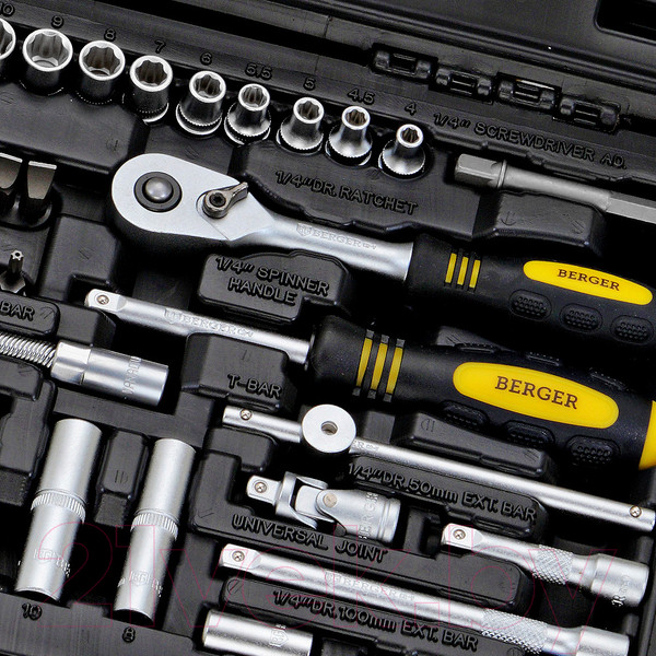 Изображение товара Универсальный набор инструментов BERGER 1/4"  / BG055-14 (55 предмета)