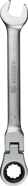 Изображение товара Гаечный ключ BERGER Комбинированный с шарниром 15мм / BG1244