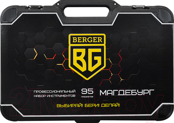 Изображение товара Универсальный набор инструментов BERGER 1/2"-1/4" / BG095-1214 (95 предметов)