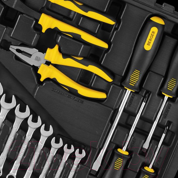Изображение товара Универсальный набор инструментов BERGER 1/2"-1/4" / BG102-1214 (102 предмета)
