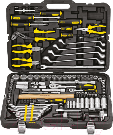 Изображение товара Универсальный набор инструментов BERGER 1/2"-1/4" / BG131-1214 (131 предмет)