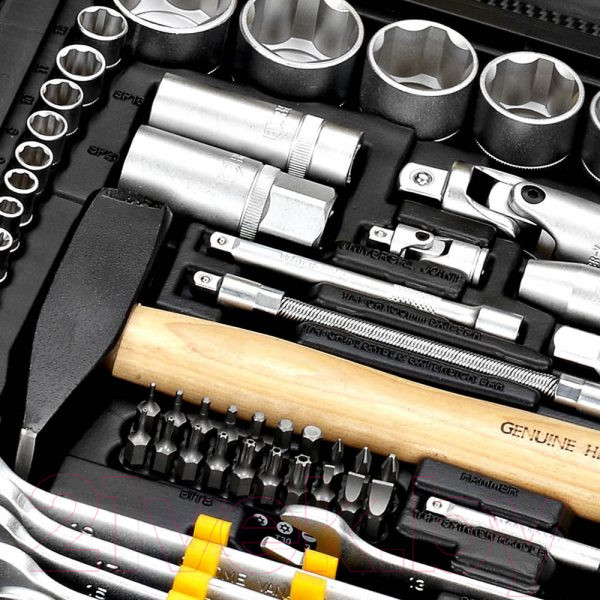 Изображение товара Универсальный набор инструментов BERGER 1/2"-1/4" / BG131-1214 (131 предмет)