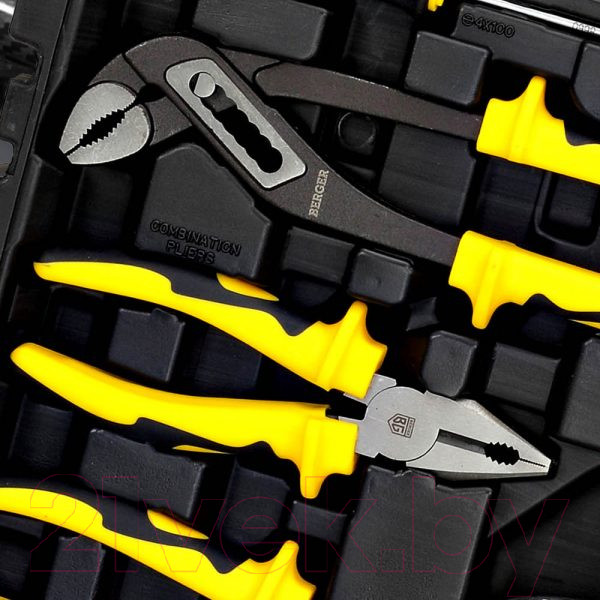 Изображение товара Универсальный набор инструментов BERGER 1/2"-1/4" / BG131-1214 (131 предмет)