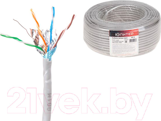 Изображение товара Кабель Юпитер F/UTP Cat5E 4х2х24AWG 0.51мм / JP3010-50 (50м)