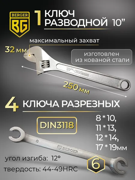 Изображение товара Универсальный набор инструментов BERGER 1/2"-1/4" / BG141-1214 (141 предмет)