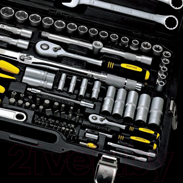 Изображение товара Универсальный набор инструментов BERGER 1/2"-1/4" / BG141-1214 (141 предмет)