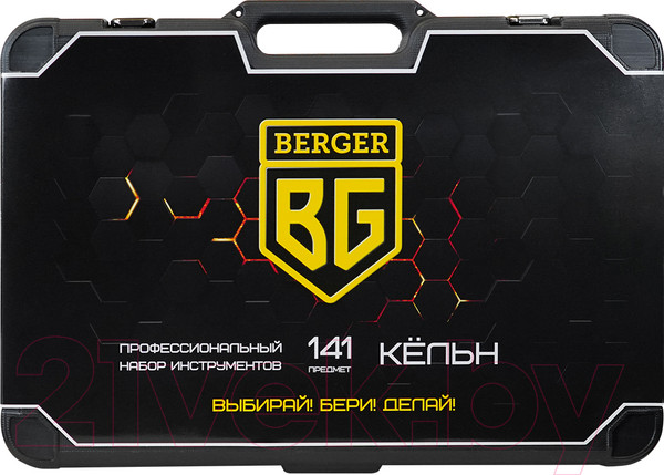Изображение товара Универсальный набор инструментов BERGER 1/2"-1/4" / BG141-1214 (141 предмет)