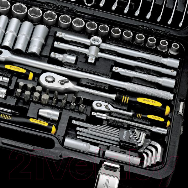 Изображение товара Универсальный набор инструментов BERGER 1/2"-1/4" / BG151-1214 (151 предмет)