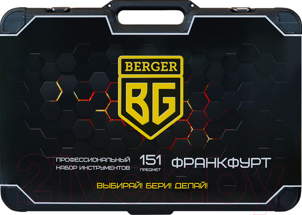 Изображение товара Универсальный набор инструментов BERGER 1/2"-1/4" / BG151-1214 (151 предмет)