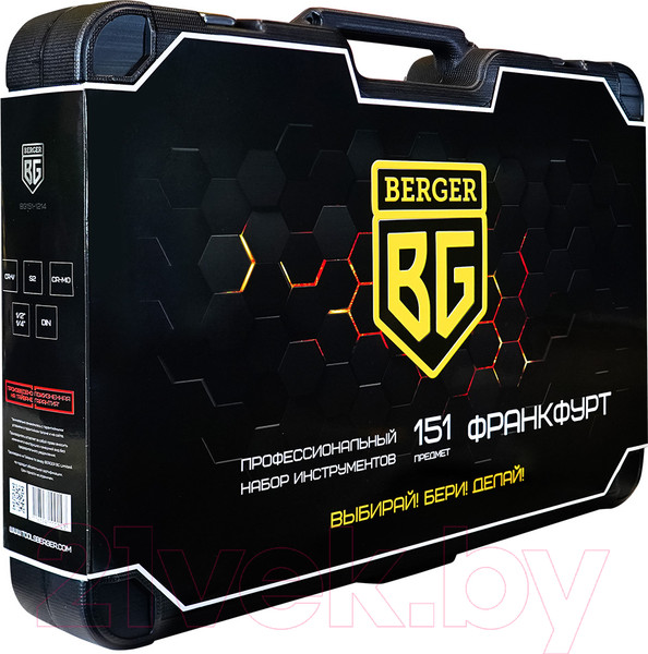 Изображение товара Универсальный набор инструментов BERGER 1/2"-1/4" / BG151-1214 (151 предмет)