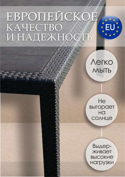 Изображение товара Стол пластиковый Ipae Progarden Prince 042980360 / PRI016AN