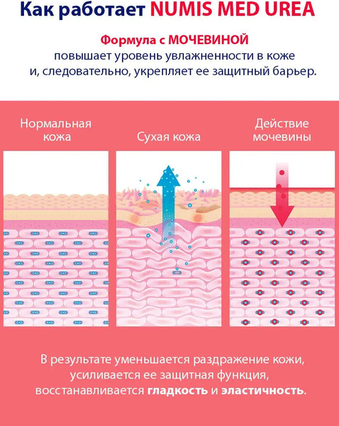 Изображение товара Крем для лица Numis Med Дневной с 5% мочевиной и гиалуроновой кислотой / 40212770 (50мл)