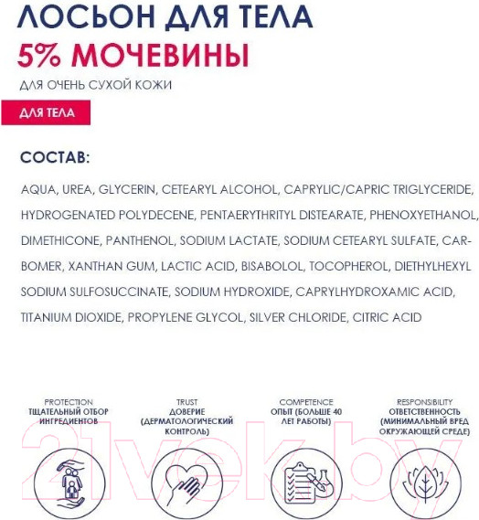 Изображение товара Лосьон для тела Numis Med С 5% мочевиной для очень сухой кожи / 40216010 (300мл)