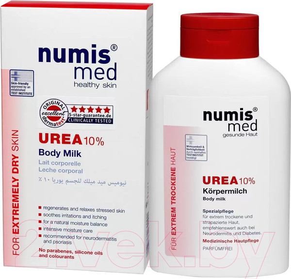 Изображение товара Молочко для тела Numis Med С 10% мочевиной для очень сухой кожи / 40216020 (300мл)