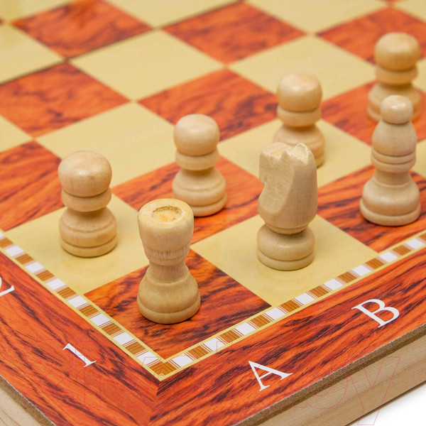 Изображение товара Набор настольных игр Sima-Land 3 в 1 Падук: нарды, шахматы, шашки / 2865267