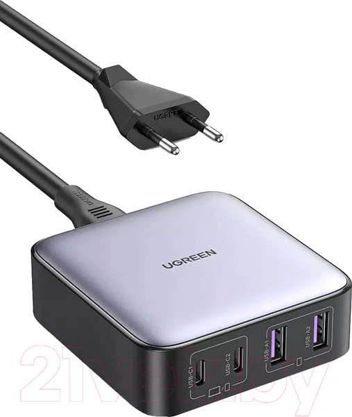 Изображение товара Адаптер питания сетевой Ugreen CD327 / 90747 (серый космос)