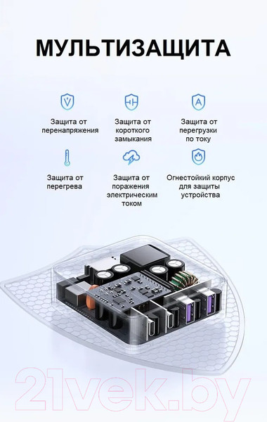 Изображение товара Адаптер питания сетевой Ugreen CD327 / 90747 (серый космос)