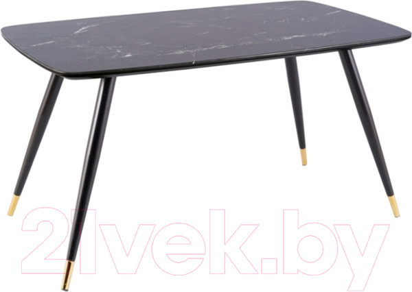 Изображение товара Обеденный стол Signal Cyryl II (эффект черного камня/черный/золото)