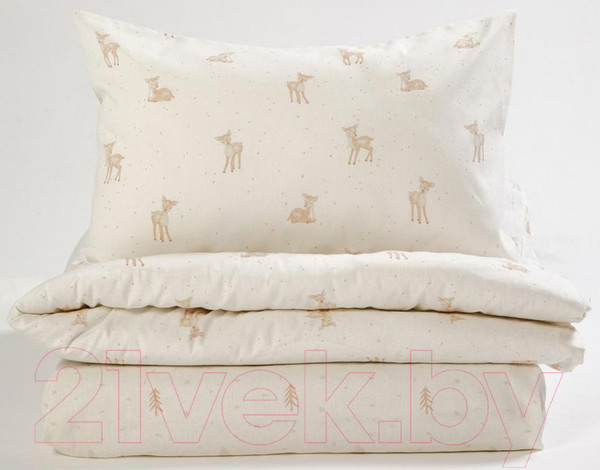 Изображение товара Комплект постельного белья Ночь нежна Бэмби Стандарт 1.5сп / 10458-1+10294-2 (70x70)