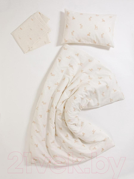 Изображение товара Комплект постельного белья Ночь нежна Бэмби Стандарт 1.5сп / 10458-1+10294-2 (70x70)