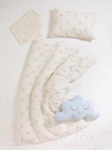 Изображение товара Комплект постельного белья Ночь нежна Бэмби Стандарт 1.5сп / 10458-1+10294-2 (70x70)