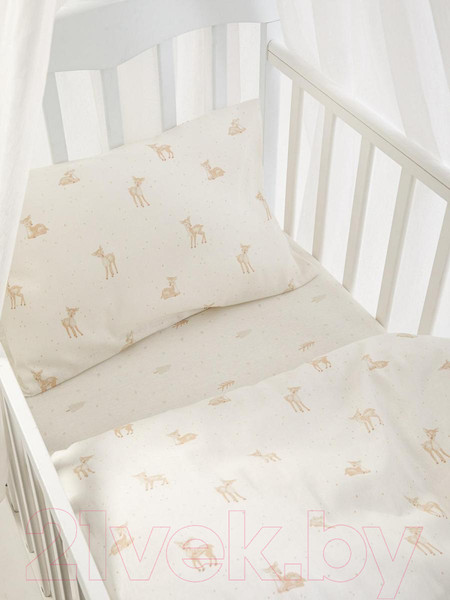 Изображение товара Комплект постельного белья Ночь нежна Бэмби Стандарт 1.5сп / 10458-1+10294-2 (70x70)