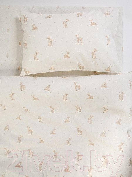 Изображение товара Комплект постельного белья Ночь нежна Бэмби Стандарт 1.5сп / 10458-1+10294-2 (70x70)