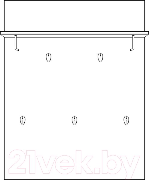 Изображение товара Вешалка для одежды Mio Tesoro Сириус 78x100 2.02.11.260.5 (дуб венге)