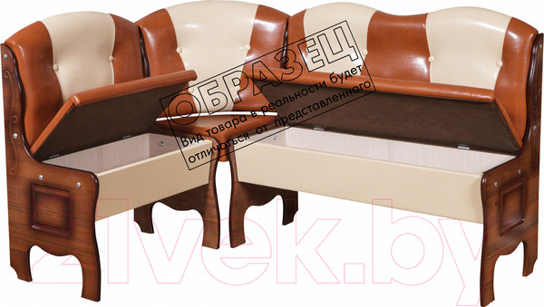 Изображение товара Уголок кухонный мягкий Слонимдревмебель Тюльпан М (mango 8965/mango 793)