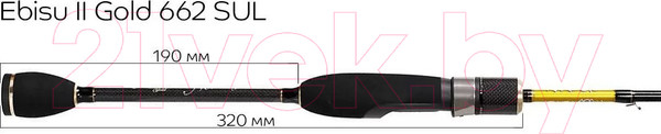 Изображение товара Удилище Crazy Fish Ebisu II Gold / SG 662 UL