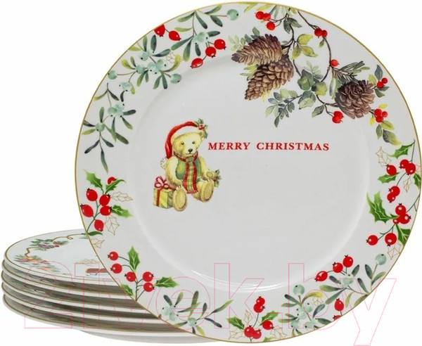 Изображение товара Набор тарелок Lenardi Новогодний 205-351 (6шт)