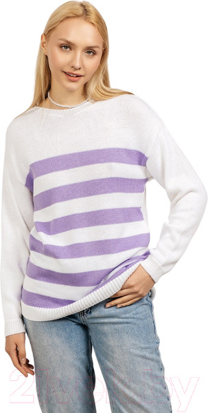 Изображение товара Джемпер Romgil ТЗ680Х (р.170-92-98, белый/сиреневый)
