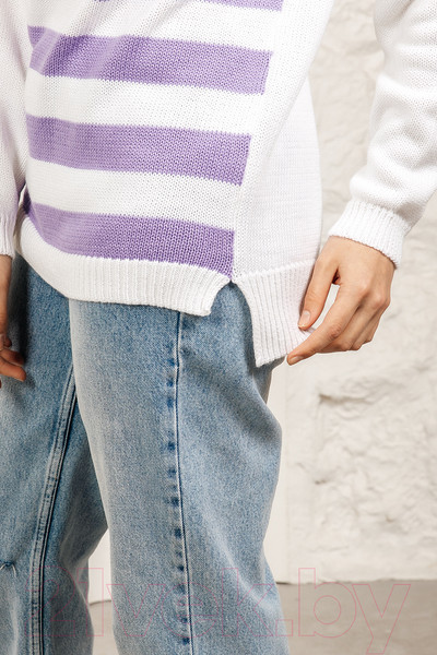 Изображение товара Джемпер Romgil ТЗ680Х (р.170-92-98, белый/сиреневый)