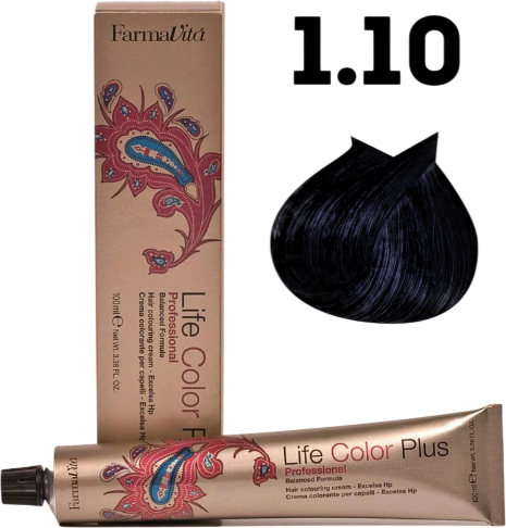 Крем-краска для волос Farmavita Life Color Plus 1.10 (100мл) — фото 3