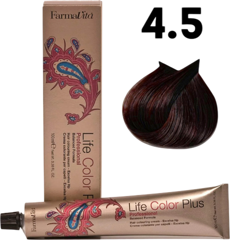 Изображение товара Крем-краска для волос Farmavita Life Color Plus 4.5 (100мл)