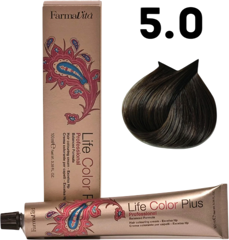 Изображение товара Крем-краска для волос Farmavita Life Color Plus 5.0 (100мл)