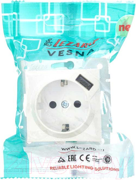 Изображение товара Розетка Lezard Vesna 742-3088-181